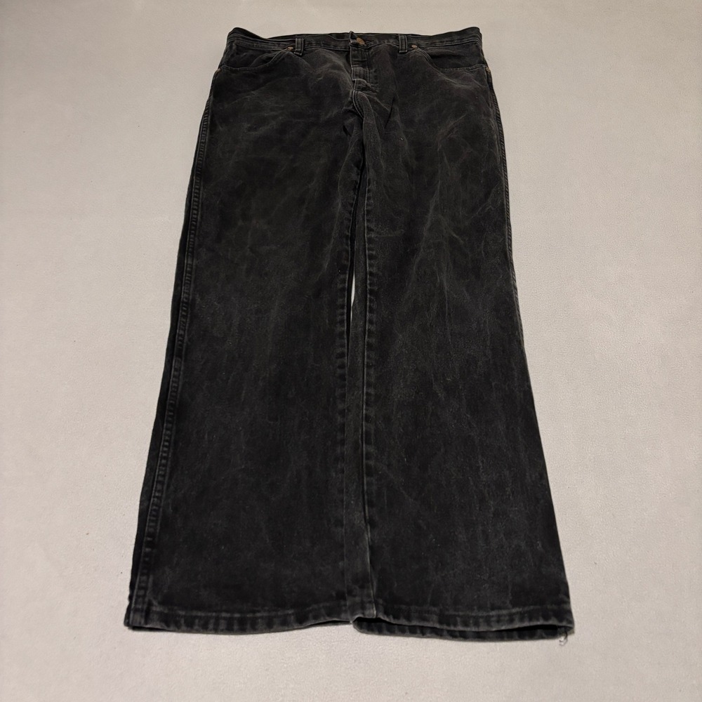 Wrangler Cowboy Cut Mens Relaxed Fit Jeans 36x32 Faded Black Mens Denim 13MWZ